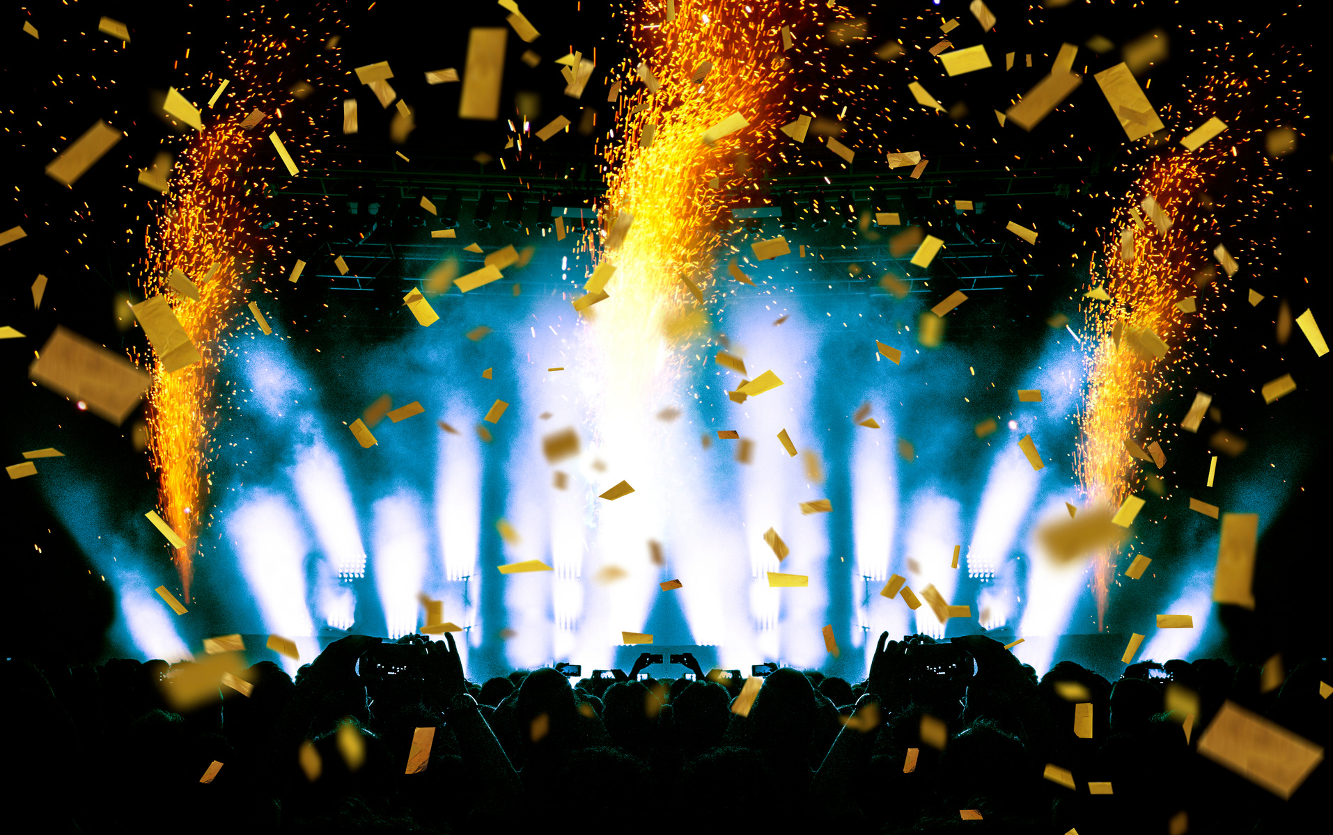 Music festival crowd